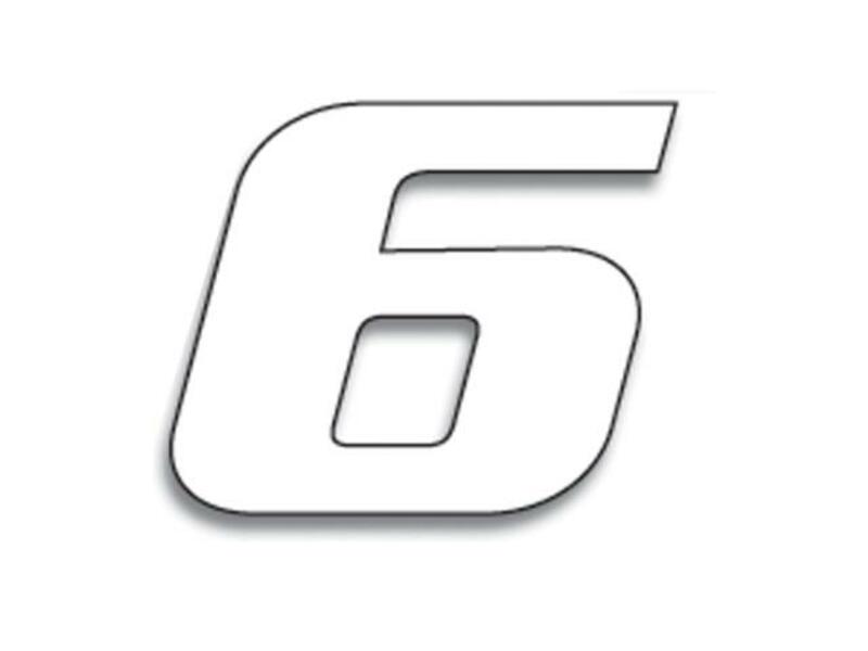 BLACKBIRD Race Number 6 20x25cm White, white