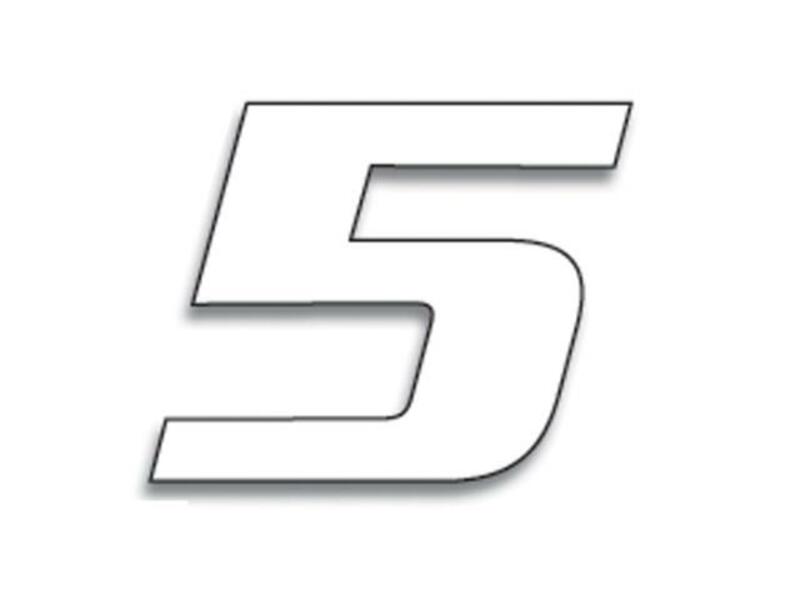 BLACKBIRD Race Number 5 20x25cm White, white