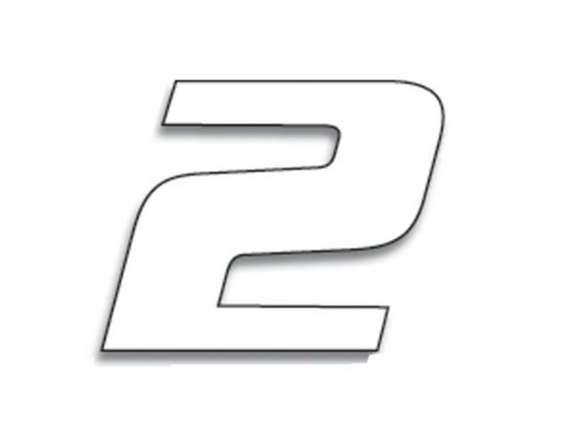 BLACKBIRD Race Number 2 20x25cm White, white