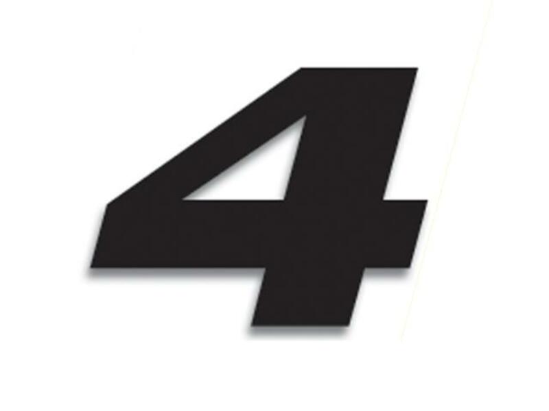 BLACKBIRD Race Number 4 20x25cm Black, black