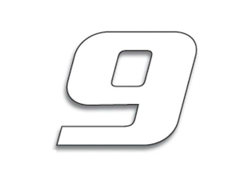 BLACKBIRD Race Number 9 20x25cm White, white