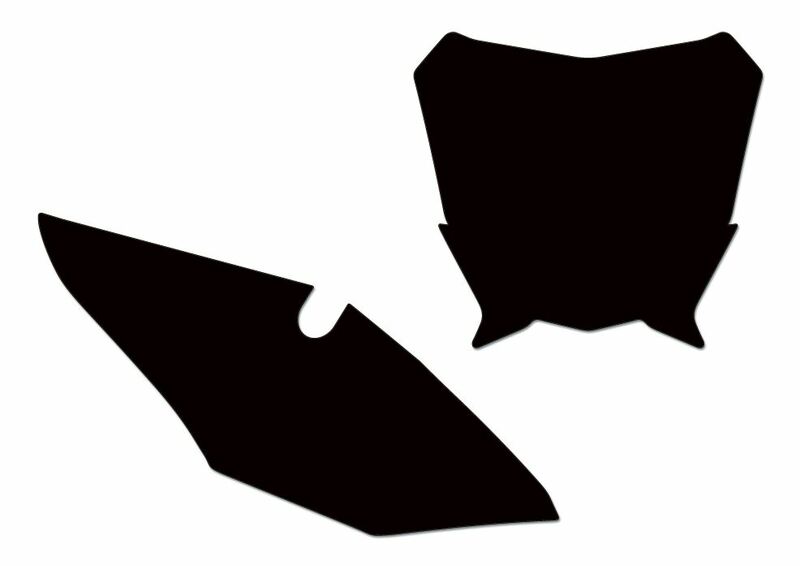 BLACKBIRD Plate Stickers Black Honda CRF450R, black