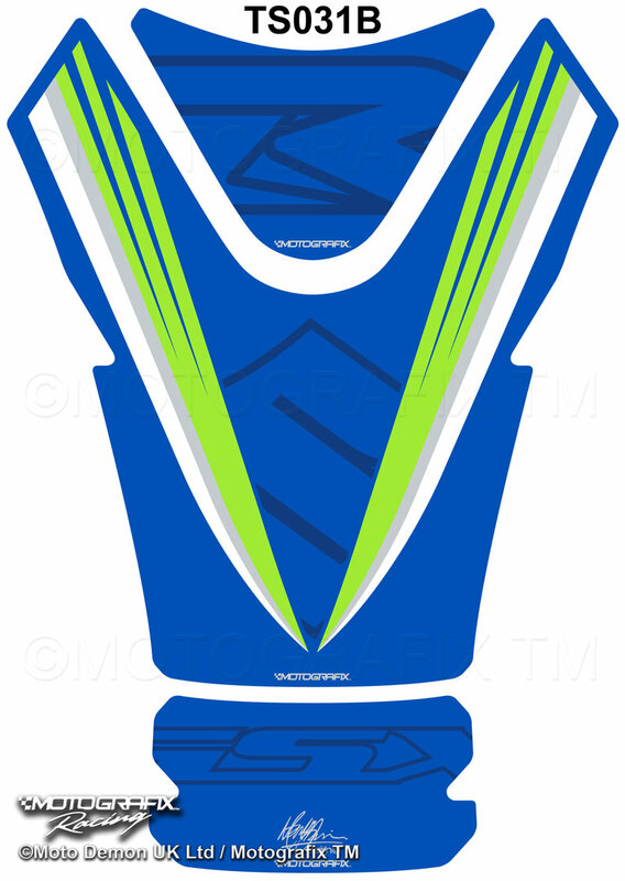 MOTOGRAFIX Tank Pad Blue Suzuki GSX-R1000, yellow, yellow