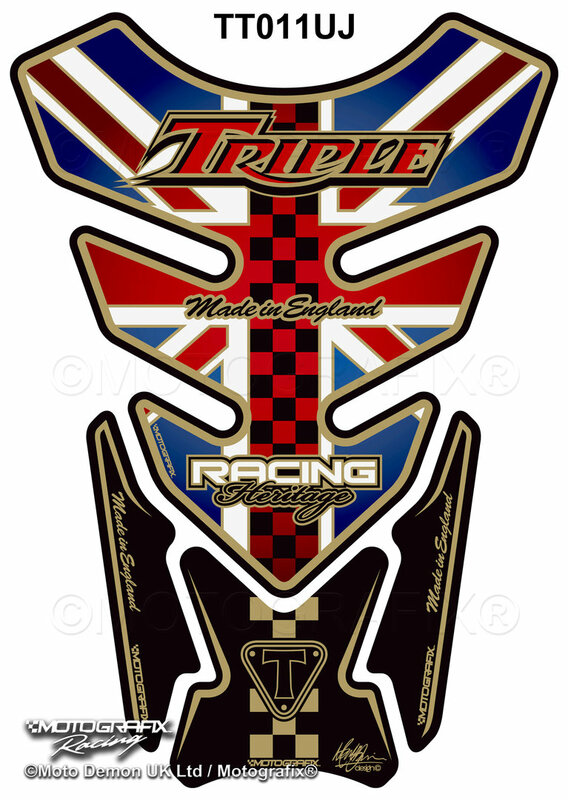 MOTOGRAFIX Tank Pad 4pcs Union Jack Triumph