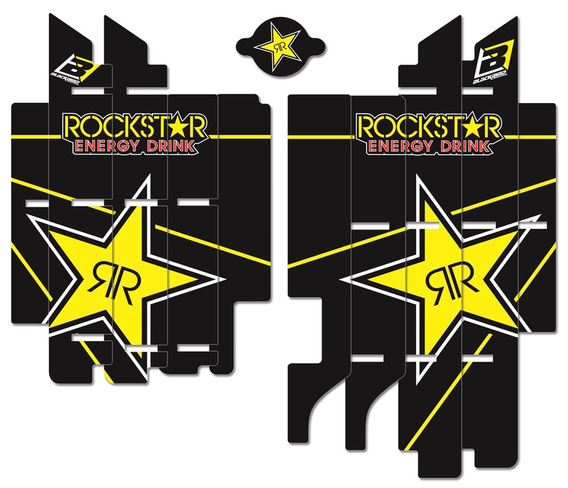 BLACKBIRD Rockstar Energy Radiator Louvers Graphic Kit Suzuki RM-Z450, black