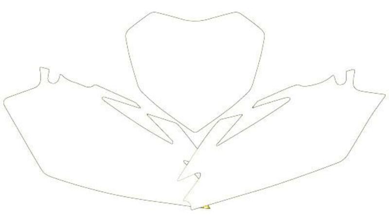 BLACKBIRD Plate Sticker White Honda CRF250R/450R, white