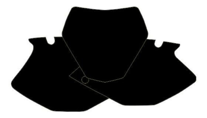 BLACKBIRD Plate Stickers Black Yamaha YZF250, black