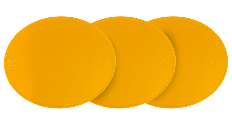 PRESTON PETTY Number Plate Oval Yellow - Pack of 3, yellow