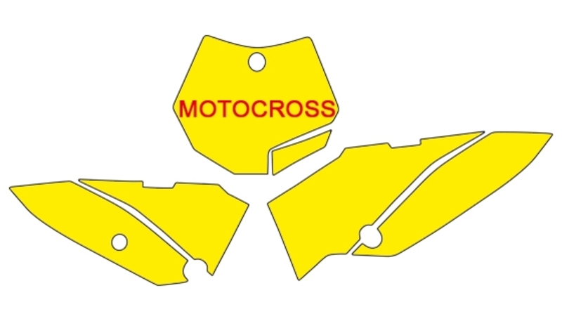 BLACKBIRD Plate Stickers Blue KTM SX65, black