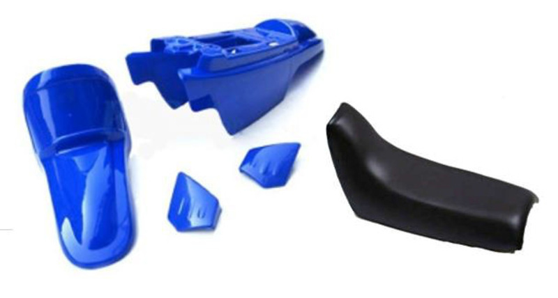 A.R.T. Kit original de plástico color azul con sillín completo negro Yamaha PW50