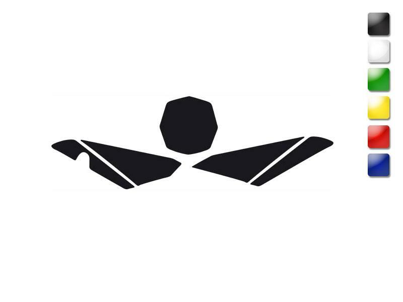 BLACKBIRD BLACK CROSS FRONT PLATE STICKER HUSQVARNA TC449 '11, black