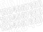 Blackbird Race Number 9 16x7,5cm White