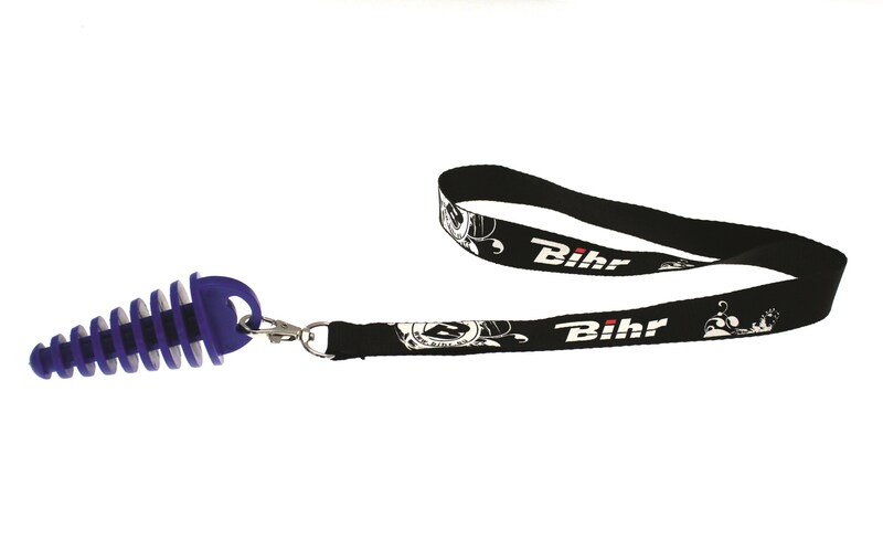 BIHR Exhaust Plug 2 Stroke Blue Ø14 to 37mm, blue