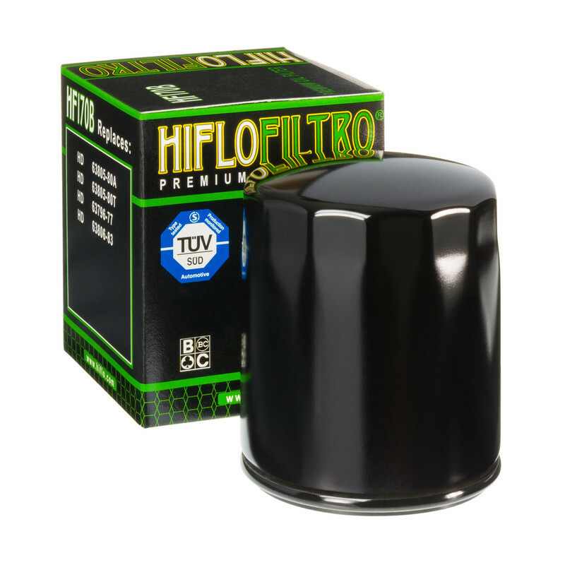 Hiflofiltro オイルフィルター光沢ブラック - HF170B