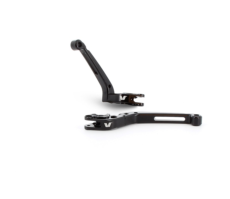 V PARTS V-PARTS Foldable Levers 177mm CNC Black by Pair, black