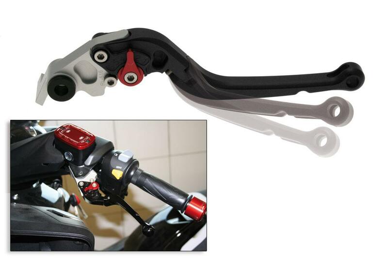 BIHR Left Foldable Lever Anodized Aluminium Black, black