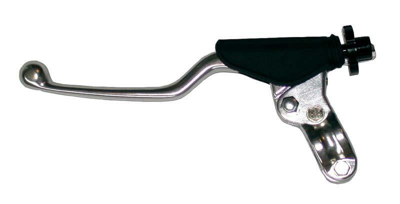 BIHR Long Clutch Lever + Perch Polished/Black Universal, black