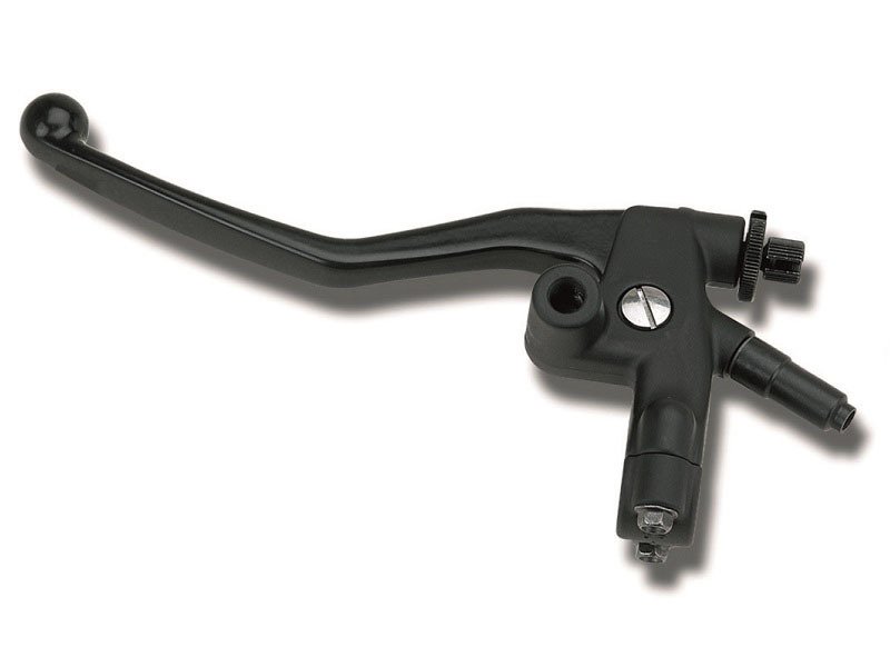 DOMINO Complete Clutch Lever Brake light Contact + Mirror Support Black, black