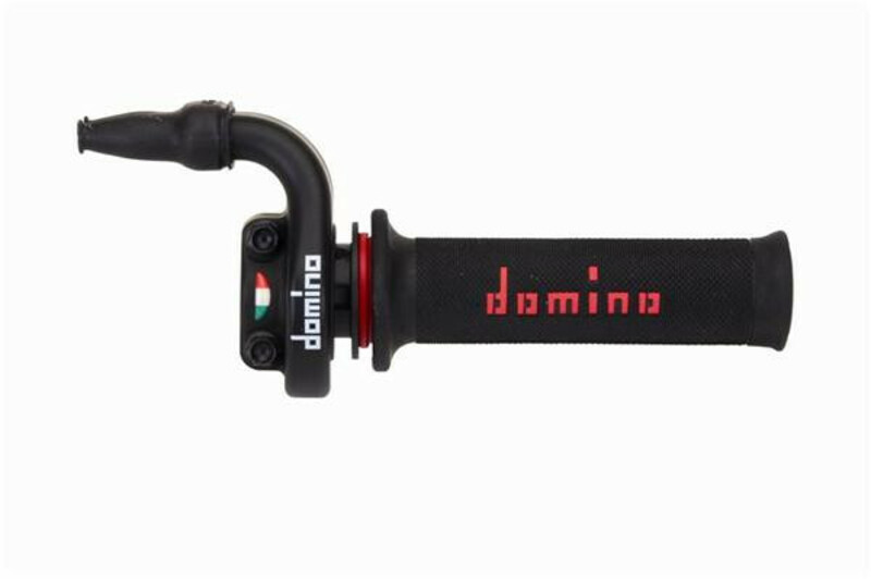 DOMINO 4T DOMINO BLACK/RED QUICK PULL ROAD HANDLE, black
