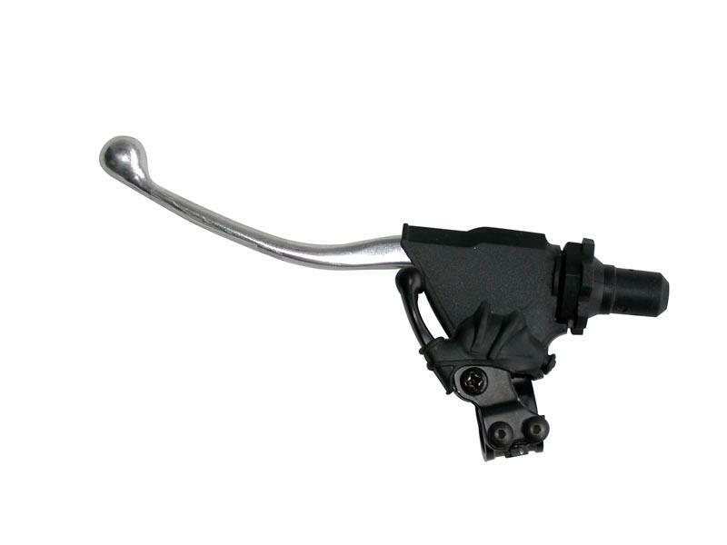 BIHR Clutch Lever + Perch w/ Hot Start Forged 4 Stroke Polished/Black Universal, black