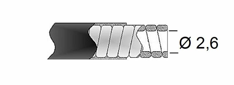 TRANSFIL Brake Sheath Cable - Flat white Wire 50m, white