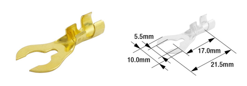 TOURMAX Fork Terminal Male Ø5.5mm type B-22 (per 100)