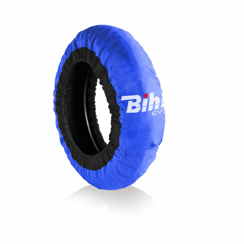 Bihr Home Track EVO2 Calentador de neumáticos autorregulado Neumático azul delantero 120 / trasero 180-200mm