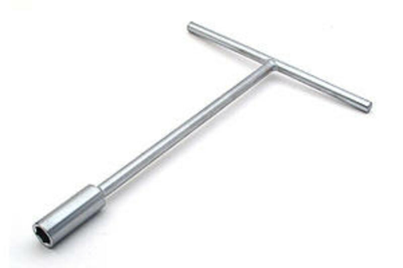 Bihr T-Handle Socket Key 8mm Satin Chrome