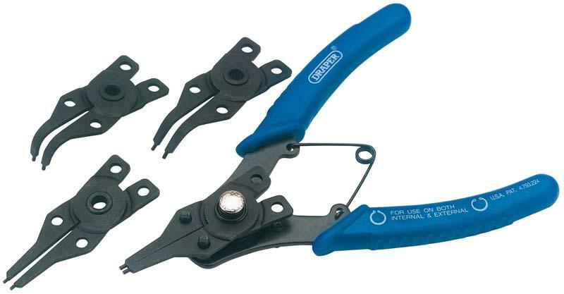 DRAPER Circlips® plier with interchangeable tips