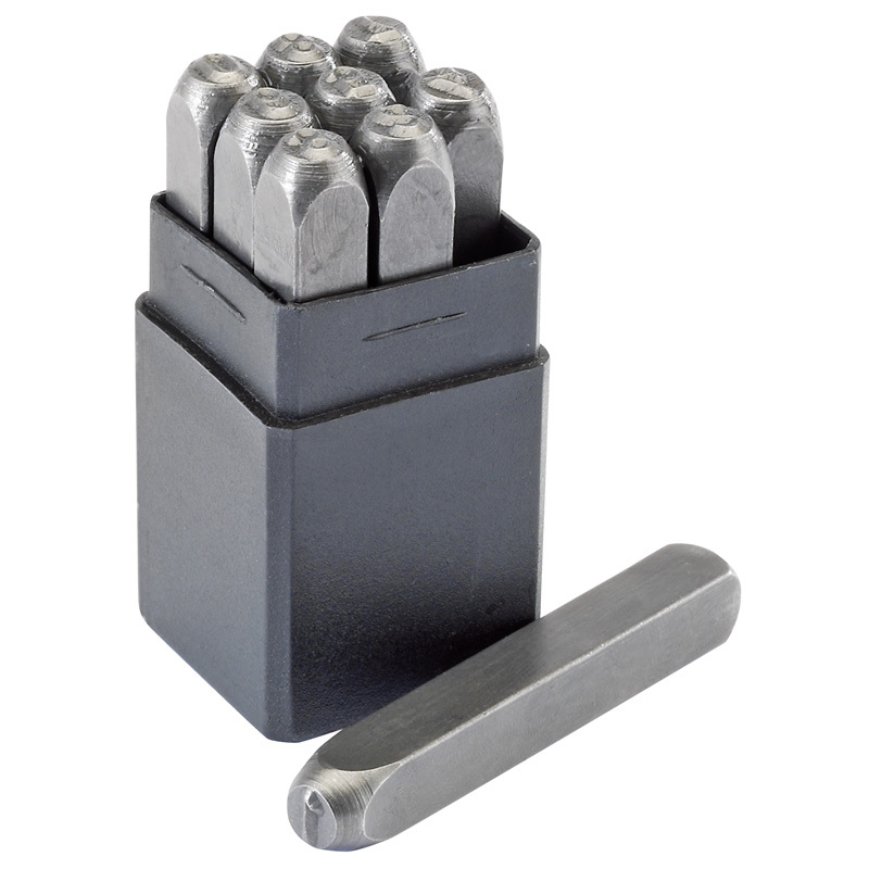 DRAPER 0 - 9 Number Stamp Set - Number Height 3/16'', Size 80 mm, Size 80 mm