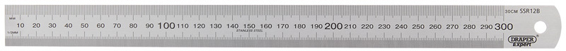 DRAPER Expert Stainless Steel Rule 300mm 12''