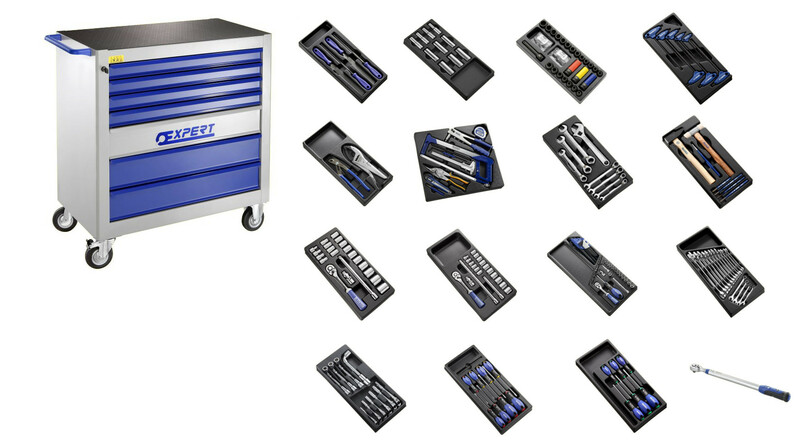 EXPERT XL Roller Cabinet with 250 Tools - 7 Drawers, Size 100 cm, Size 100 cm