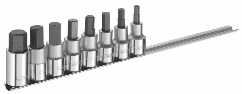EXPERT 1/2'' drive hexagonal screwdriver sockets set - 8 pieces