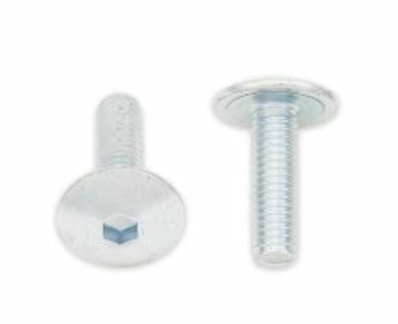 Bolt Tornillo de cabeza abovedada plana M6x1x20mm 10 piezas