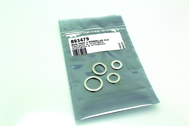 BIHR Set of 4 Oil Drain Seals Aluminium M8/M10/M12/M14, Size 149 cm, Size 149 cm