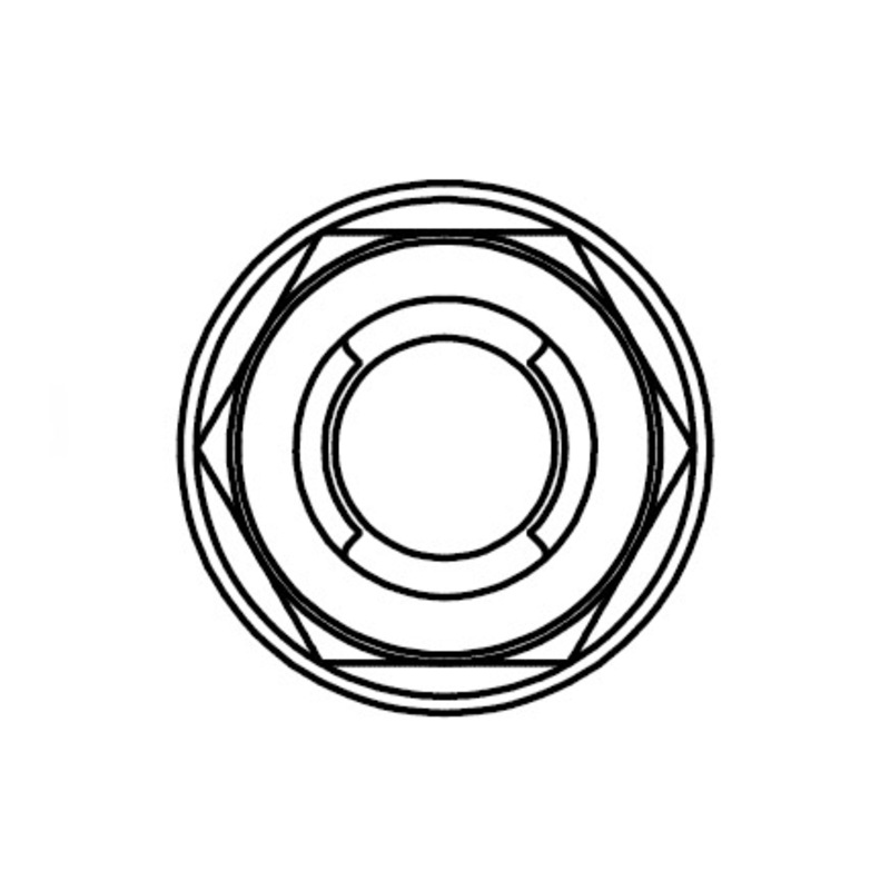 BOLT Flange Fuji-style Nut M6x1mm Head 10mm Steel 10 pieces, Size 65 mm, Size 65 mm