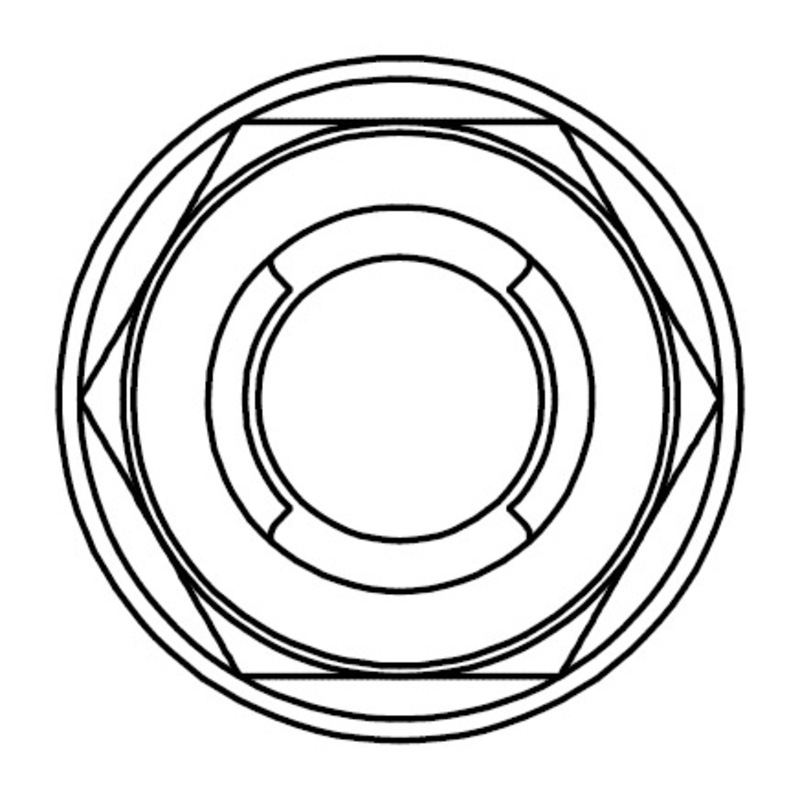 BOLT Flange Fuji-style Nut M10x1,25mm Head 14mm Steel 10 pieces