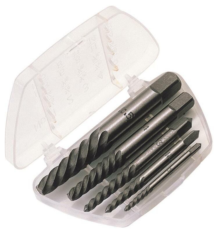 DRAPER Screw Extractor Set Carbon Steel 5 pcs