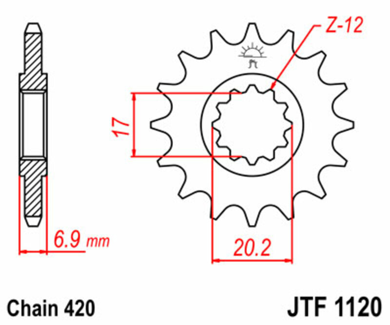 JT SPROCKETS Steel Standard Front Sprocket 1120 - 420