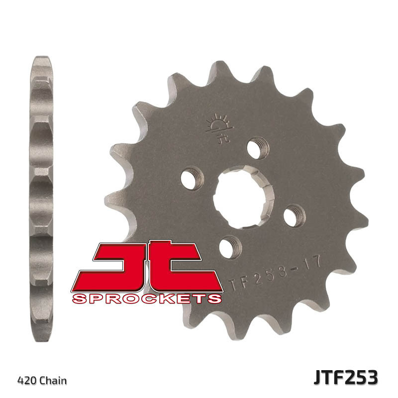 JT SPROCKETS Piñón de acero estándar 253 - 420