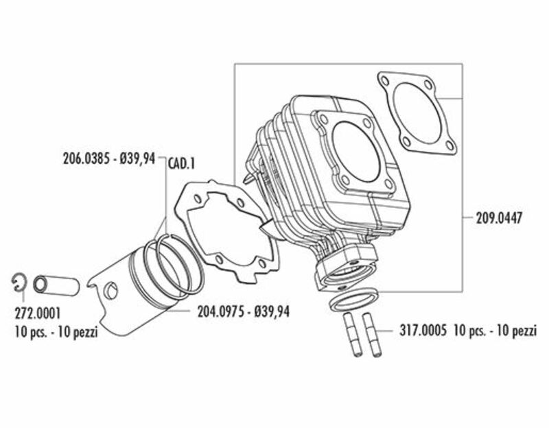 POLINI Cylinder Kit - Ø40mm Peugeot