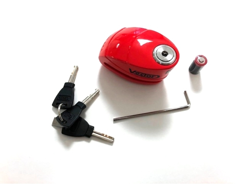 VECTOR SRA Alarm Disk Lock - Rosso
