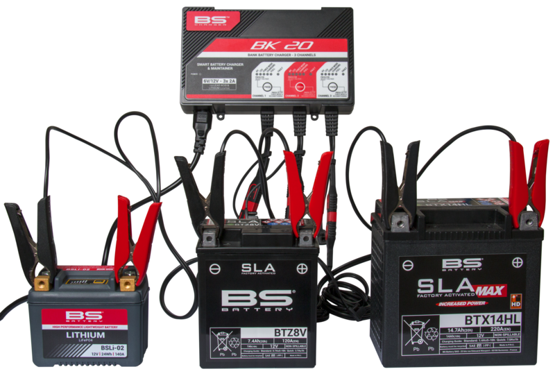 BS BATTERY BK20 Smart Battery Charger -6V/12V 3x2A