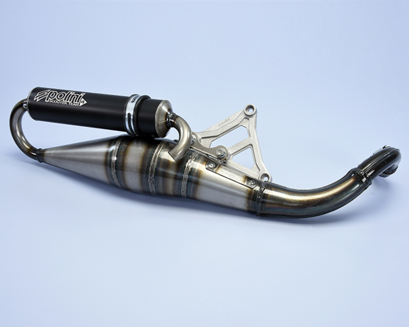 POLINI Scooter Team Exhaust Stainless Steel/Carbon Peugeot