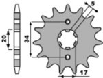 PBR Standard tannhjul foran i stål 2060 - 520
