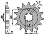 PBR Piñón de acero estándar 2062 - 520