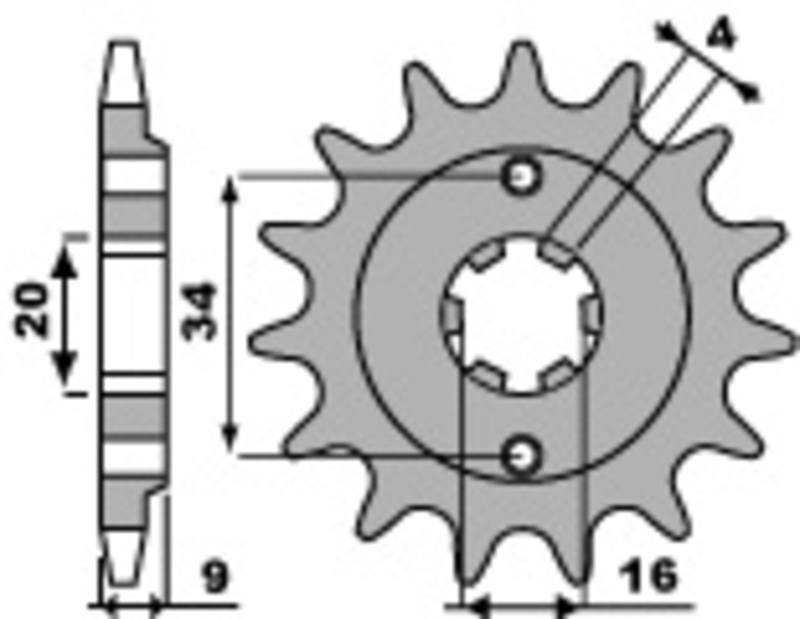 PBR Standard stål tandhjul 2062 - 520