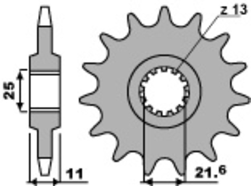 PBR Standard Stahlkettenrad 442 - 532, Größe 10 mm, Größe 10 mm