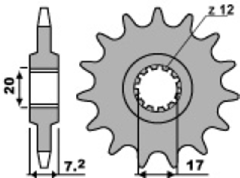 PBR Standard Stahlkettenrad 600M - 420