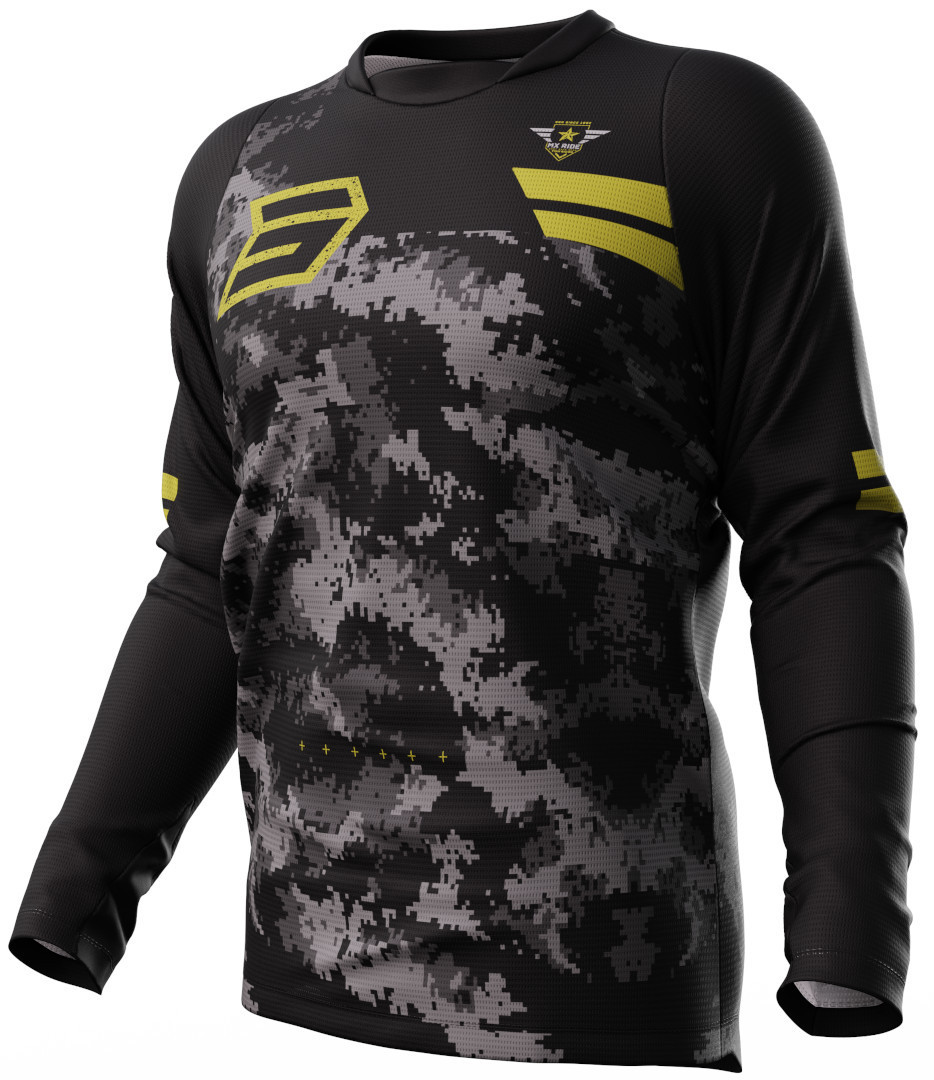 Shot Devo Army Motocross Jersey, black-gold, Size XS, black-gold, Size XS